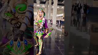 World of Warcraft Meets Reality An Alleria Windrunner Cosplay with Puschi at GermanFilmComicCon [upl. by Analise]