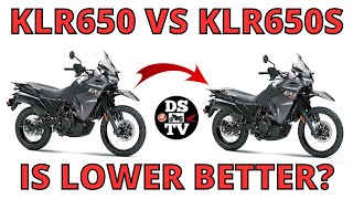 2023 Kawasaki KLR650 vs KLR650S  The KLR Lowered Better Than Original [upl. by Tracee]