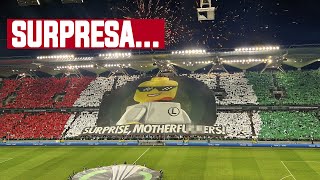 quotSURPRESA FILHOS DA PUTquot OLHA O QUE A TORCIDA DO LEGIA FEZ APÓS A UEFA FECHAR O SETOR DELES [upl. by Anitnegra904]