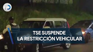 TSE suspende la restricción vehicular [upl. by Yramliw]