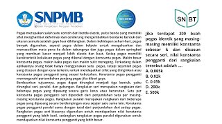 Pembahasan Latihan Penalaran Matematis SNBT 2024 Konstanta Pegas PM Serasa Fisika [upl. by Yeroc546]