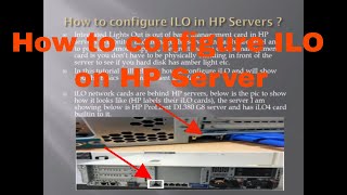 How to configure iLo on HP Proliant Sever DL 380 Gen8  Configuring İLO on HP Proliant Gen8 Servers [upl. by Angel]