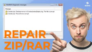 How to Repair Corrupted ZIPRARWinZip Files  Repair corrupted Archive Files [upl. by Baird]