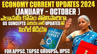 Economy current affairs 2024 theory updates  UPSC tgpsc appsc [upl. by Jori]