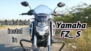 fz s v3 ModifiedHow to windshield install in Yamaha FZS V3FZS V3 visorJKAUTODIGITAL [upl. by Rosenberger]