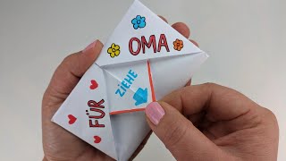 DIY Überraschungskarte basteln für Oma Geschenke für Oma Karte für Oma basteln [upl. by Hernandez]