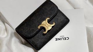 셀린느 트리옹프 지갑 언박싱 CELINE TRIOMPHE WALLET [upl. by Atinas]