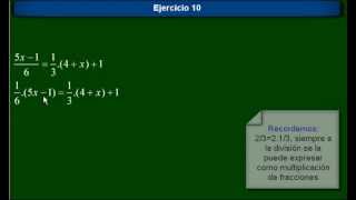 Ecuaciones fraccionarias de primer grado usando distributiva Ejercicios resueltos [upl. by Lenox427]