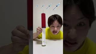 Injection vs small jelly challenge 🤣 short trending foodchallenge viralshorts [upl. by Woodberry]