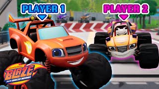 Blazes Axle City Racers Game w Stripes 2  Racing Games For Kids  Blaze and the Monster Machines [upl. by Kannav]