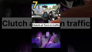 Clutch Control at Turning in Traffic shorts drivingtips [upl. by Ayiotal]