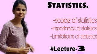 Scope of statistics  importance amp limitations of statistics  Economics  class 11  bcom [upl. by Batory620]