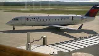 Delta Connection Pinnacle CRJ200 taxitakeoff at Pellston Regional Airport N8718E HD 1080p [upl. by Cesaro]