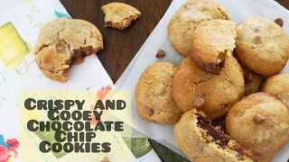 Crispy and Gooey Chocolate Chip Cookies  Few ingredients chocolate chip cookies recipe [upl. by Ivor]