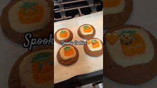 Making spooky cookies👻🎃🍪 halloween spookyseason cookies baking [upl. by Aener]