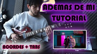 Como tocar quotAdemas de miquot de Rusher King y Tiago Tutorial de guitarra con tabs [upl. by Annua]