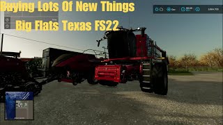 Buying Lots Of Big Machinery Big Flats Texas FS22 [upl. by Magill106]