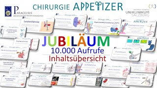 JUBILÄUM 10000 Aufrufe und INHALTSÜBERSICHT der APPetizer Serie CHIRURGIE APPetizer Nr23 [upl. by Supat800]