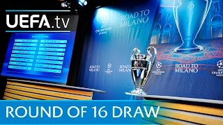 201516 UEFA Champions League round of 16 draw [upl. by Chryste]