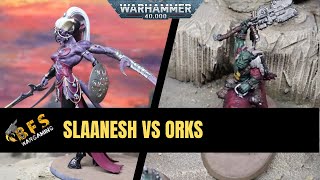 Chaos Daemons vs Orks 10th Edition Warhammer 40k Battle Report [upl. by Deelaw167]