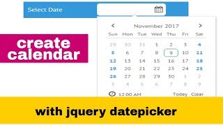 datepicker jquery ui example  download example code  cdn  bootstrap [upl. by Esteban]