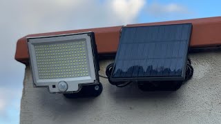 Faretti led con pannello solare  led spotlights with solar panels [upl. by Acimat]