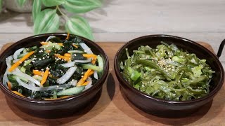 Korean seaweed side dishes Korean seaweed salad and seaweed stem bokkeum [upl. by Luciana969]