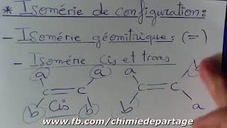 Isomérie de configuration  géométrie Cis et Trans Représentation de Fischer [upl. by Arriaet]