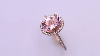 Morganite Halo Ring in Rose Gold [upl. by Ahsaz194]