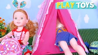 Baby Dolls Play Food Picnic and Camping Toys 🎀 [upl. by Yehudit]