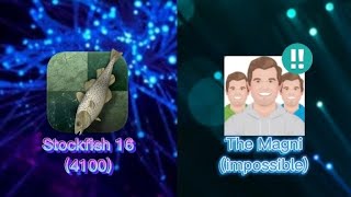 Stockfish 16 4100 vs The Magni impossible brilliantmove [upl. by Ahsilram]