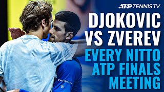 Novak Djokovic vs Alexander Zverev Highlights Of Every Nitto ATP Finals Meeting So Far ⚡️ [upl. by Renrew9]