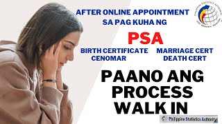 PSA WALK IN Step by Step PROCESS 2023 on your appointment day sa pag kuha ng Birth Certificate [upl. by Arymat]