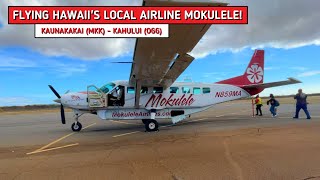 REVIEW  Mokulele Airlines  Kaunakakai MKK  Kahului OGG  Cessna 208  Economy [upl. by Einegue172]