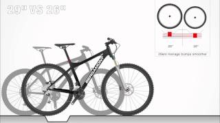 Animation 29quot vs 26quot Mountainbike [upl. by Mainis]