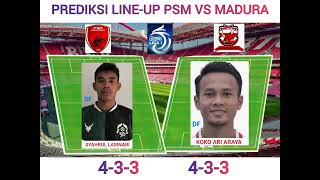 LAGA GANAS  PREDIKSI LINEUP PSM VS MADURA PEKAN KE 8 BRI LIGA 1 MUSIM 20242025 [upl. by Nesyaj990]