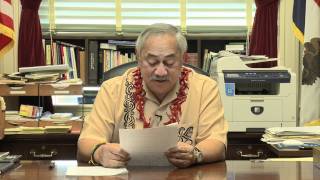 Congressman Eni FH Faleomavaega of American Samoa welcomes Greenpeace ship [upl. by Yrrad]