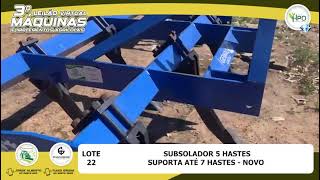 Lote 22  Subsolador 5 hastes  suporta 7 [upl. by Eliga]