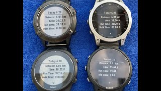 6 km Run Report Garmin Epix Gen 2 vs Garmin Fenix 6 Pro vs Garmin Forerunner 955 vs Forerunner 945 [upl. by Ylatan]