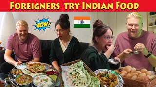 Foreigners try Indian Food  RAJMA CHAWAL AMRITSARI KULCHA PANIPURI  Indian Food Reaction [upl. by Deehsar]