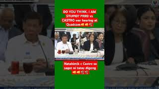 PRRD vs Castro war hearing in Congress🤔👊👊🦅 prrd highlights quadcomhearing vpsara congress [upl. by Nelloc]