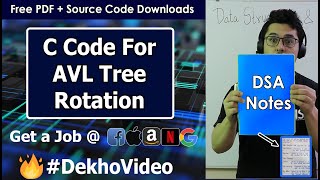 C Code For AVL Tree Insertion amp Rotation LL RR LR amp RL Rotation [upl. by Meehaf]