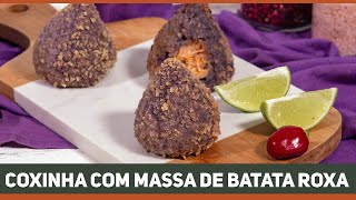 Receita de COXINHA de BATATA ROXA com Massa CREMOSA e RECHEIO SABOROSO  RM 862 [upl. by Aenotna]