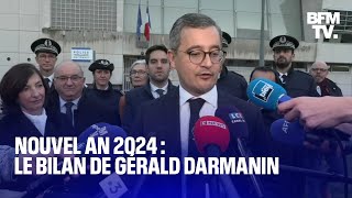 Nouvel an 2024 le bilan de la soirée de Gérald Darmanin en intégralité [upl. by Buyer]