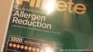 3M Filtrete Allergen Reduction 1200 AC Filter Installation amp Quick Review HD [upl. by Shepherd]