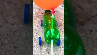 DIY HighSpeed BalloonPowered Plastic Car shorts [upl. by Ronaele]