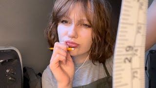 asmr mumbling and measuring 📝 examining you with inaudible  unintelligible whispers [upl. by Pollitt]