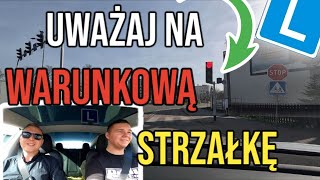 Uważaj na warunkową strzałkę  rondo przed Hutą  Trasy egzaminacyjne WORD Dąbrowa Górnicza [upl. by Ahsenev]