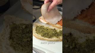 CHICKEN PESTO PANINI shorts cooking sandwich panini howtocook food pesto creative ideas [upl. by Milks]