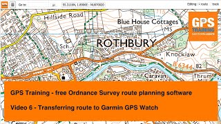 Free Ordnance Survey route planning software  6  transferring route onto Garmin GPS Watch [upl. by Aninahs]